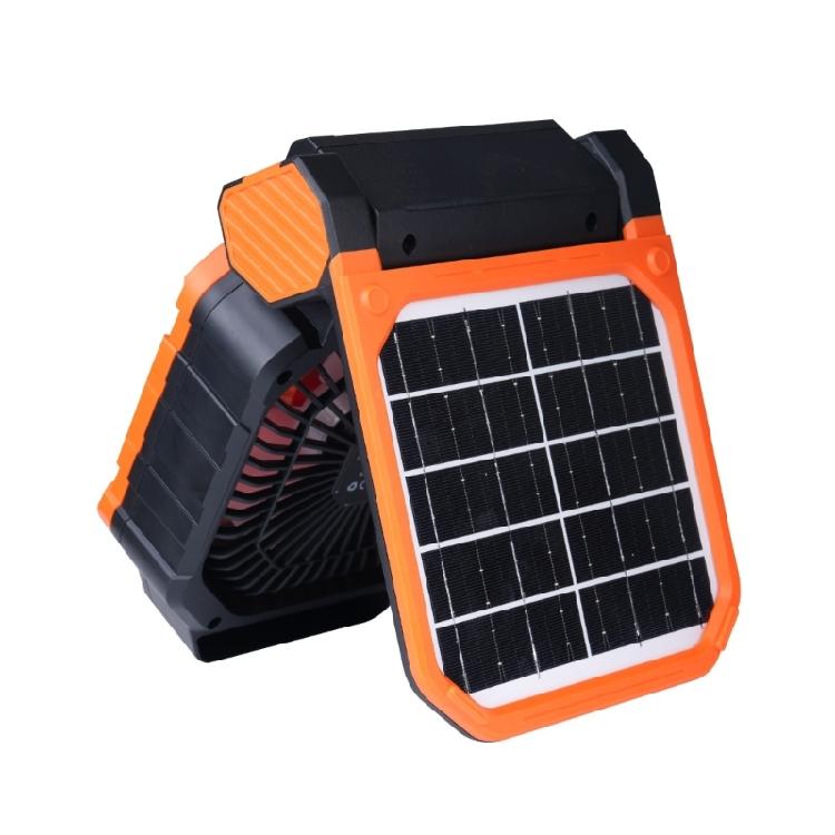 

Solar Camping Fan With LED Light 4Adjustable Speed 3Brightness Light Timer Compass Function For Outdoor Tent Activity оранжевый