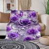 "Purple Rose Butterfly Pearl Wallpapers for iPhone"Blanket Flannel Throw Blanket for Sofa, Bed, Travel, Camping, Office, Couch, Chair, And B