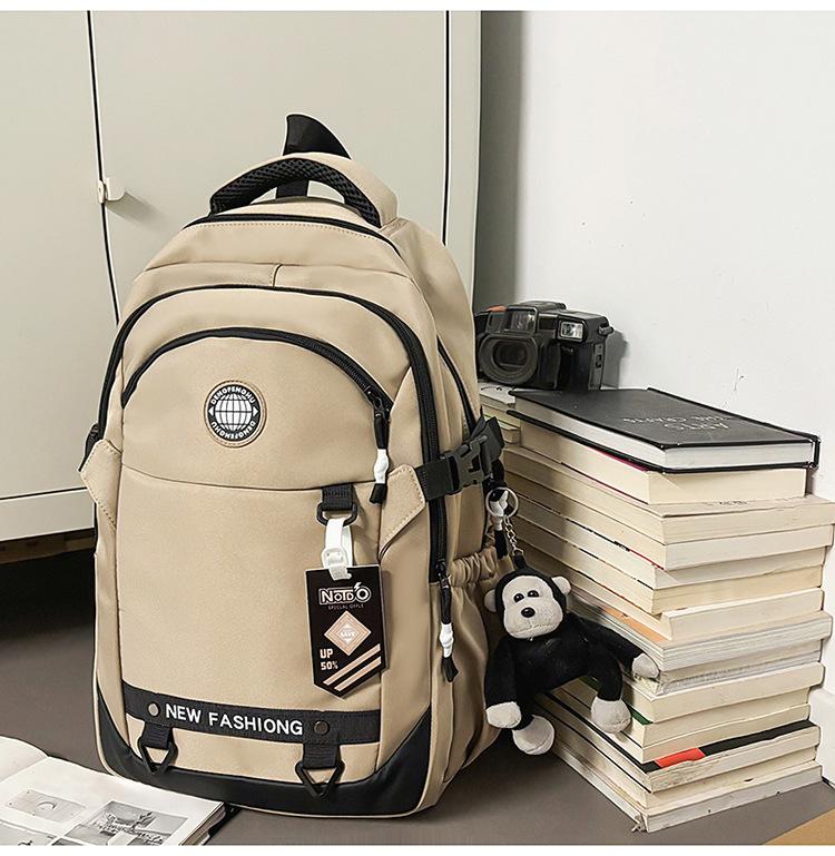 Schoolbag Korean tooling trendy texture schoolbag college student function street style commuting travel casual versatile backpack