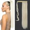 MISS WIG Synthetic Hair Fiber Heat-Resistant Straight Hair With Ponytail Fake Hair Chip-in Hair Extensions Pony Tail