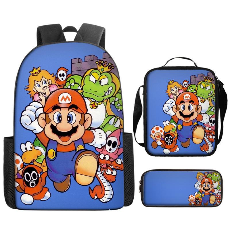 Super Elementary School Bag Cartoon Anime Backpack Mario Backpack Super Satchel