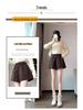2025 Woolen High-Waist A-Line Shorts for Women: Autumn/Winter Casual Wide-Leg Petite Fit