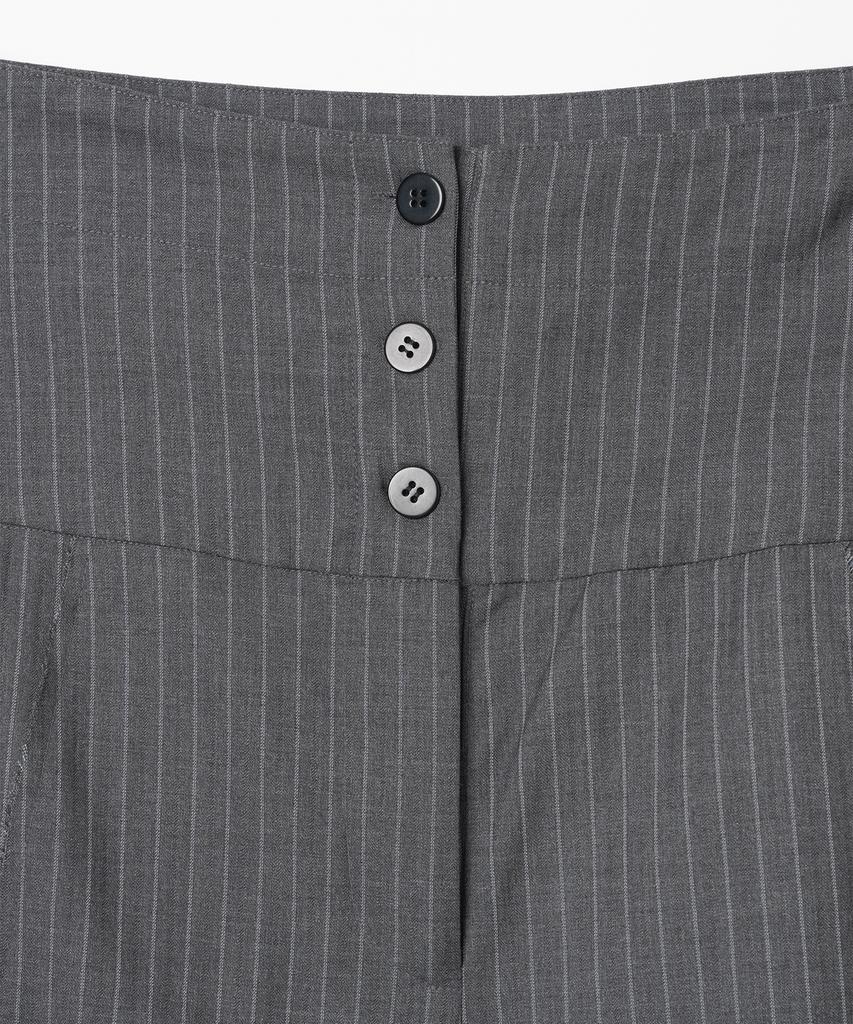 MILLO WOMEN Folding Wide Trousers [Charcoal Gray]