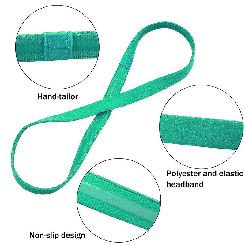 Faixa de Cabeça Esportiva Unissex de Silicone Antiderrapante que Absorve o Suor para Fitness, Yoga, Corrida e Futebol