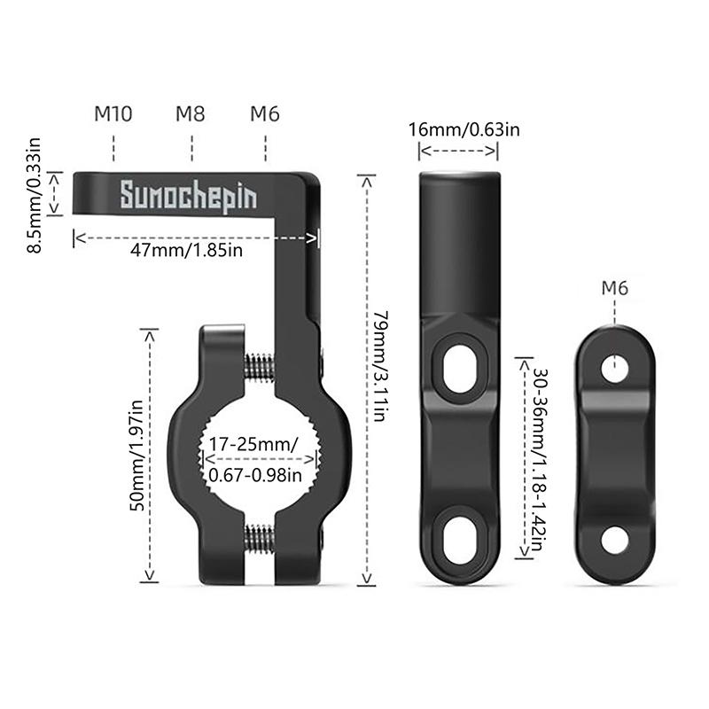 Aluminum Motorcycle Handlebar Mount Motorcycle Accessory Holder Motorcycle Accessories For Additional Accessories