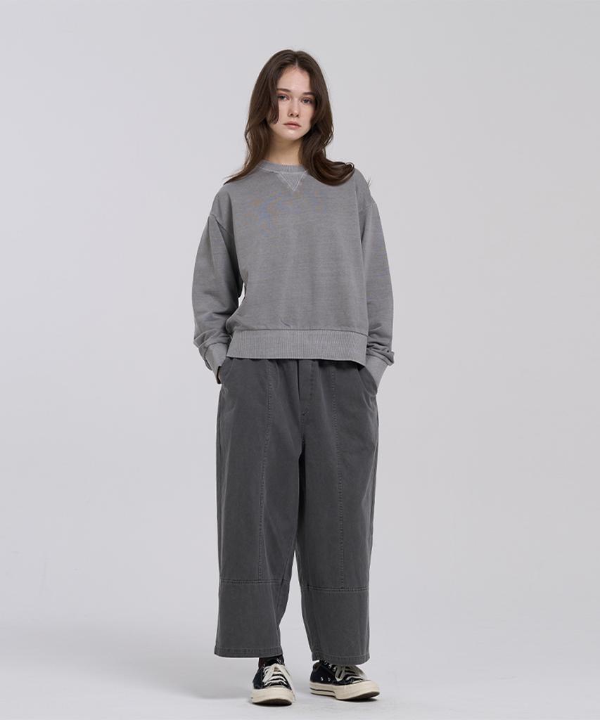 LEVHEARTED Ritardando Wide Banding Pants - Charcoal