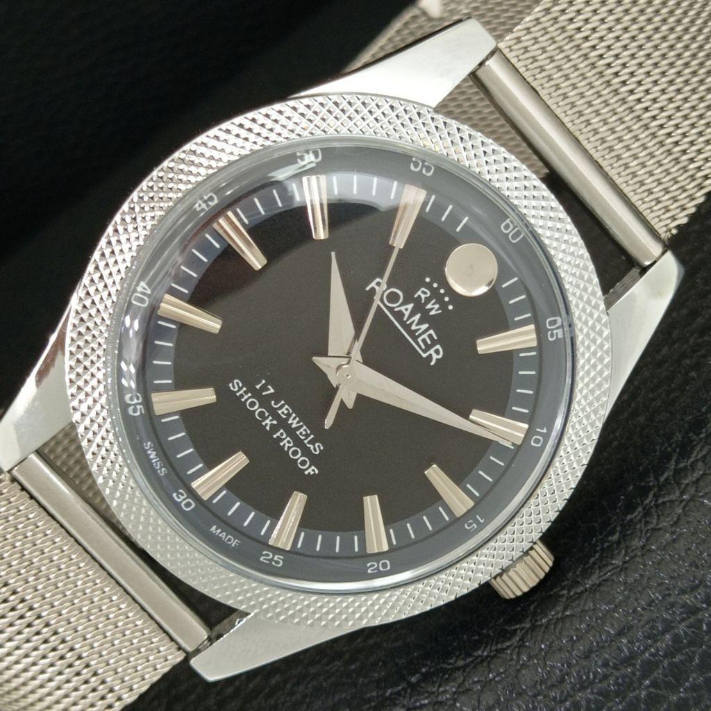 

VINTAGE HAND-WINDING SWISS MENS REFURBISHED BLACK COLOR DIAL WATCH a707171-1