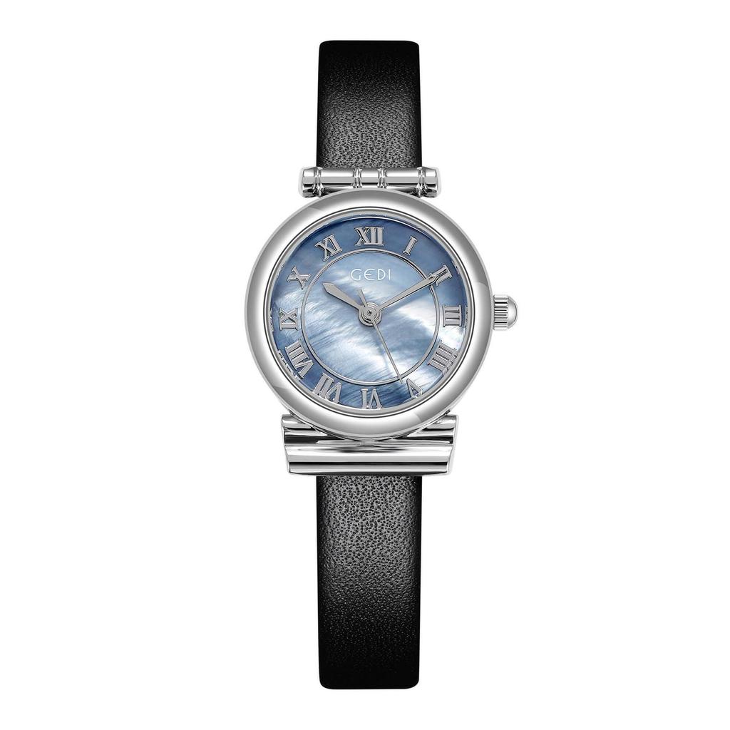 Retro Temperament Light Luxury Fritillary Surface Creative Asymmetrical Design Roman Disc Belt Quartz Waterproof Watch