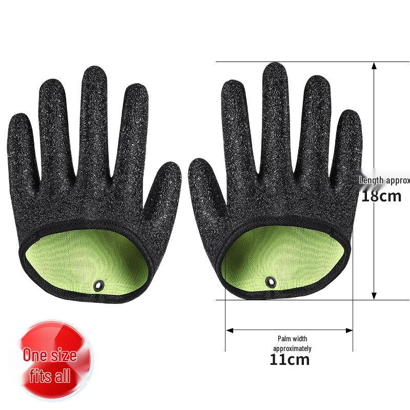 Non-slip Anti-puncture Fishing Gloves with Magnetic Buckle