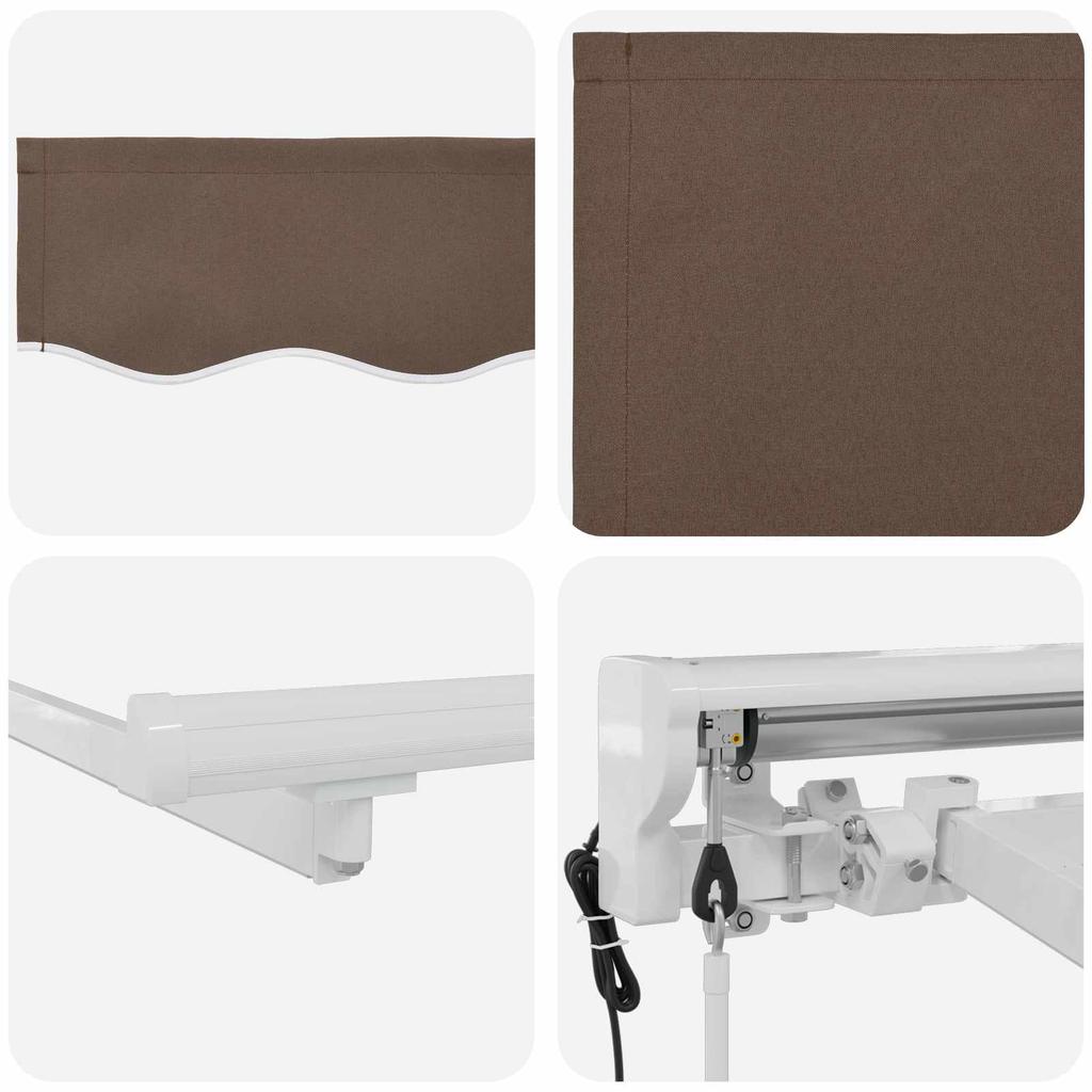 Electric Retractable Awning Taupe 3.5 x 2.5 m