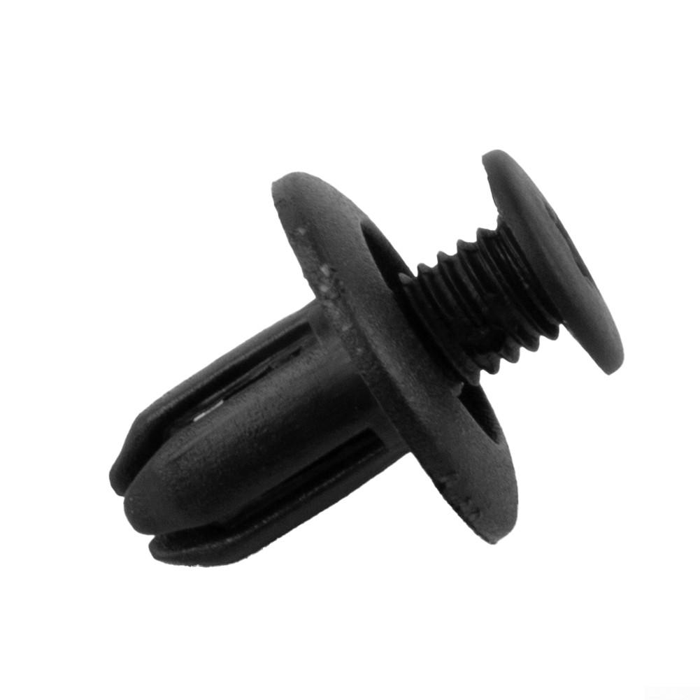 50PCS 8mm Hole Plastic Rivets Fixing Fastener Push Clips Black Fit For Many Cars