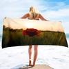 Garden Flower Quick Dry Large Beach Towel, Super Absorbent and Sand Free Pool Towel, Microfiber Portable Sports/Camping Towel