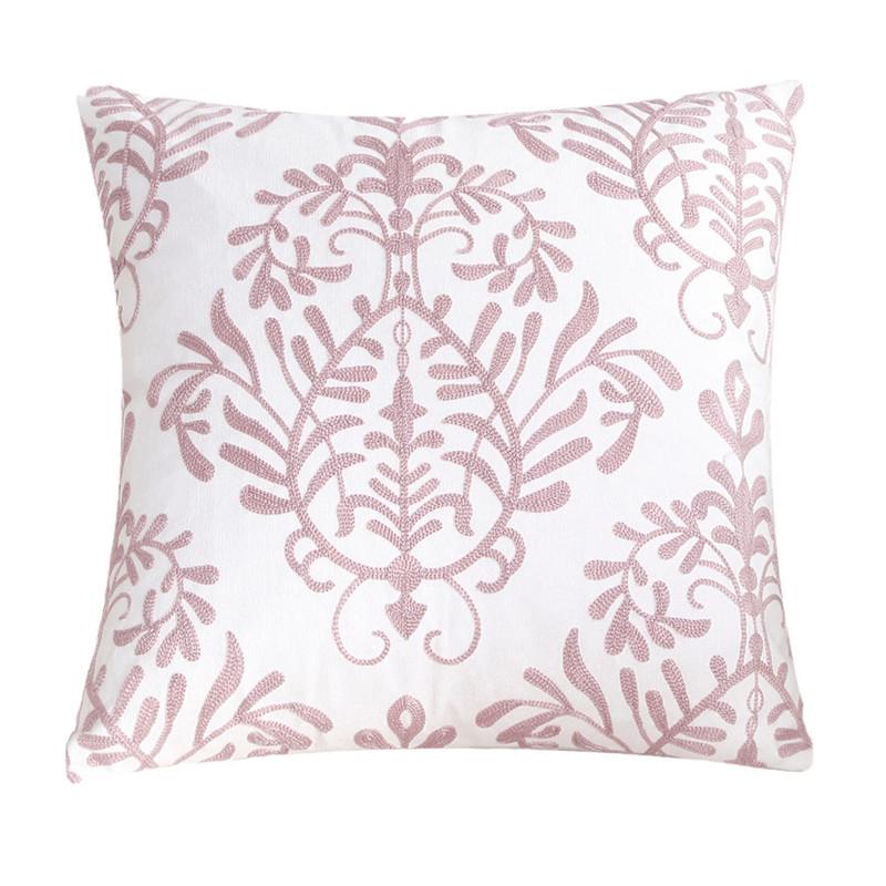

45x45cm Square Pink Geometric Cotton Embroidery Sofa Cushion Cover Throw Pillowcase Wedding Decoration