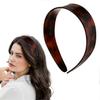 Wide Tortoise Shell Headband with Teeth for Women, Non Slip Vintage Brown Acetate Hair Band