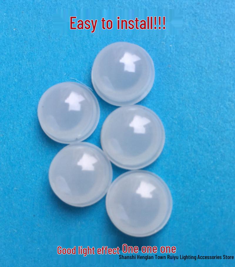 Waterproof 11mm Milky White LED Traffic Signal Lens with High Brightness 5050 Beads