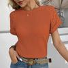 Breathable Comfortable Women's Round Neck Short Sleeve Casual T-Shirt for Spring and Summer