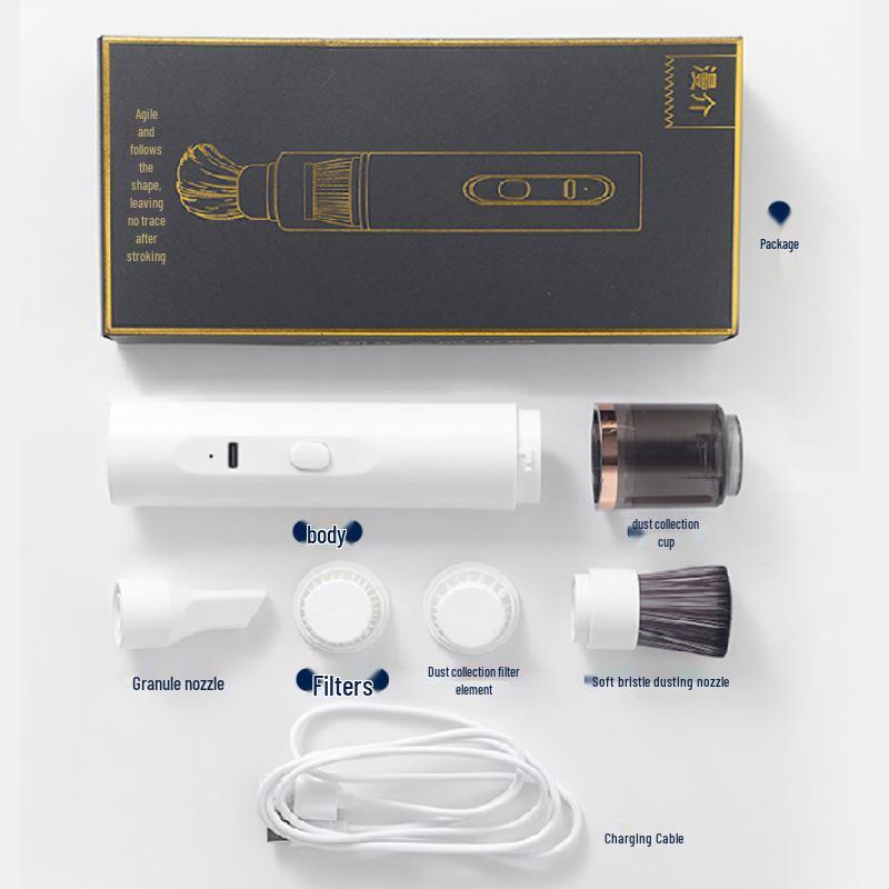 Portable Wireless Desktop Vacuum Cleaner - Powerful Handheld, Long-Lasting, Fully Automatic Mini Vacuum for Vanity Surfaces