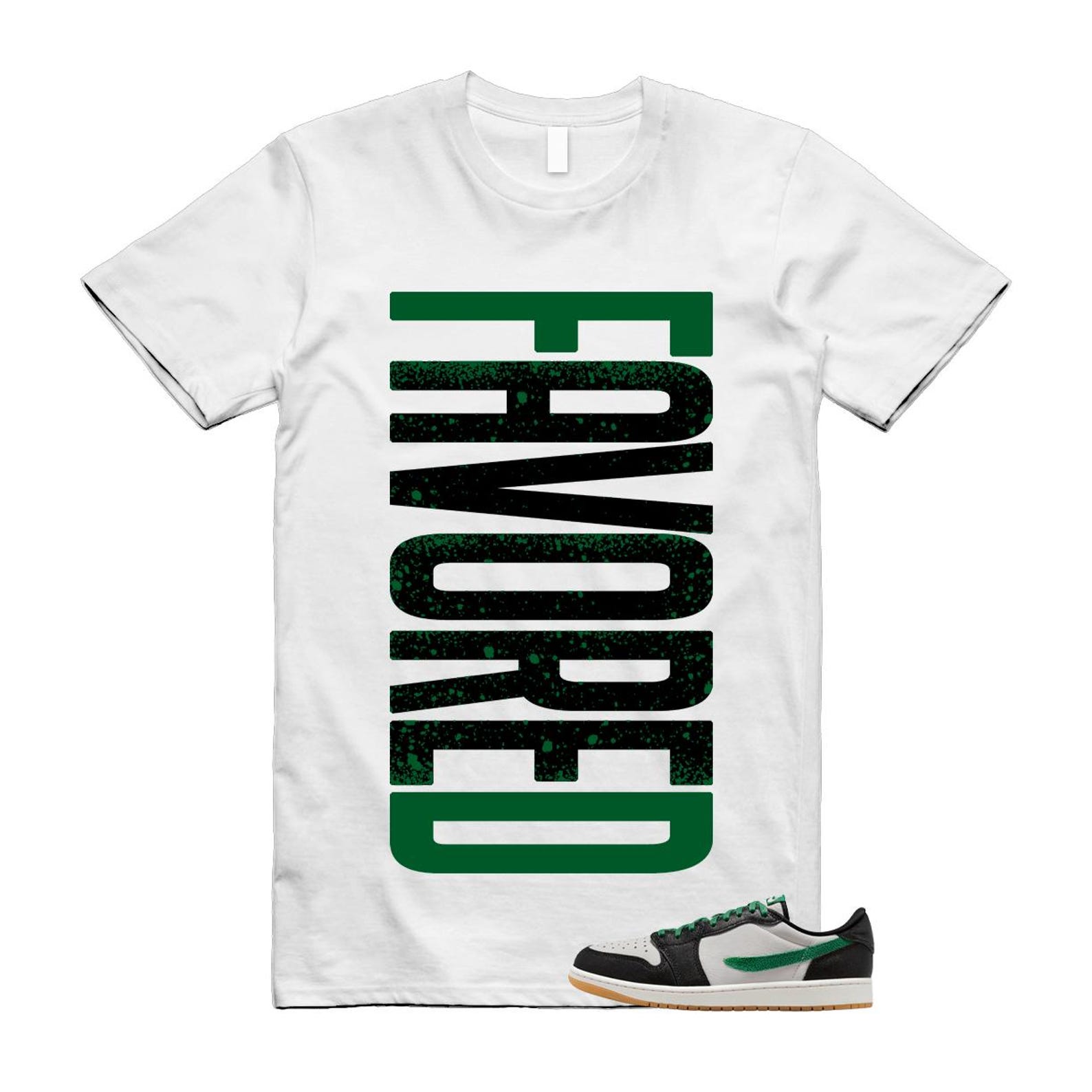 1 Phantom Pine Green White Black Low OG T Shirt Match FAVORED 4XL