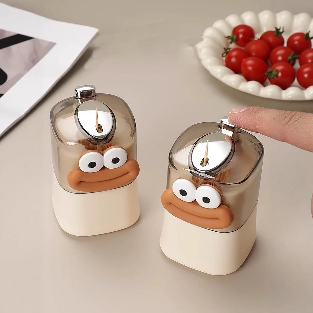 Cute Creative Toothpick Storage Box Automatic Pop-up Toothpick Box Home Living Room Restaurant Push-type Toothpick Holder