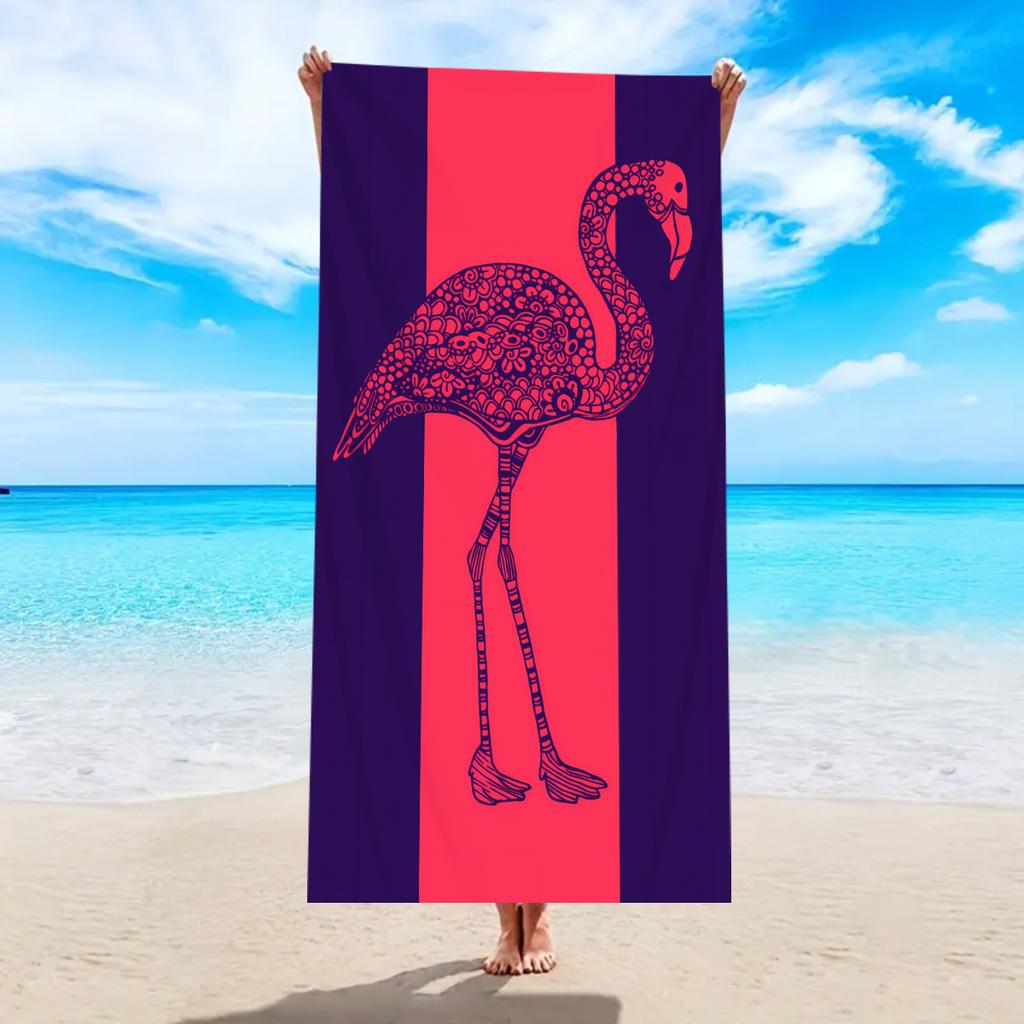 1pc Large Sized Ultra-fine Fiber Beach Towel, Quick Drying and Absorbent Multifunctional Swimming Towel, Quick Drying Beach Towe