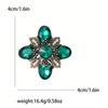 Retro Cross-border European and American Texture Sparkling Diamond Crystal Glass Brooches, Chest Flower, Personalized Women's Coat Brooch