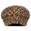 Unisex Leopard Print Personality Newsboy Hat Spring Autumn Retro Beret Hats Wild Casual Hats Unisex Wild Octagonal Cap