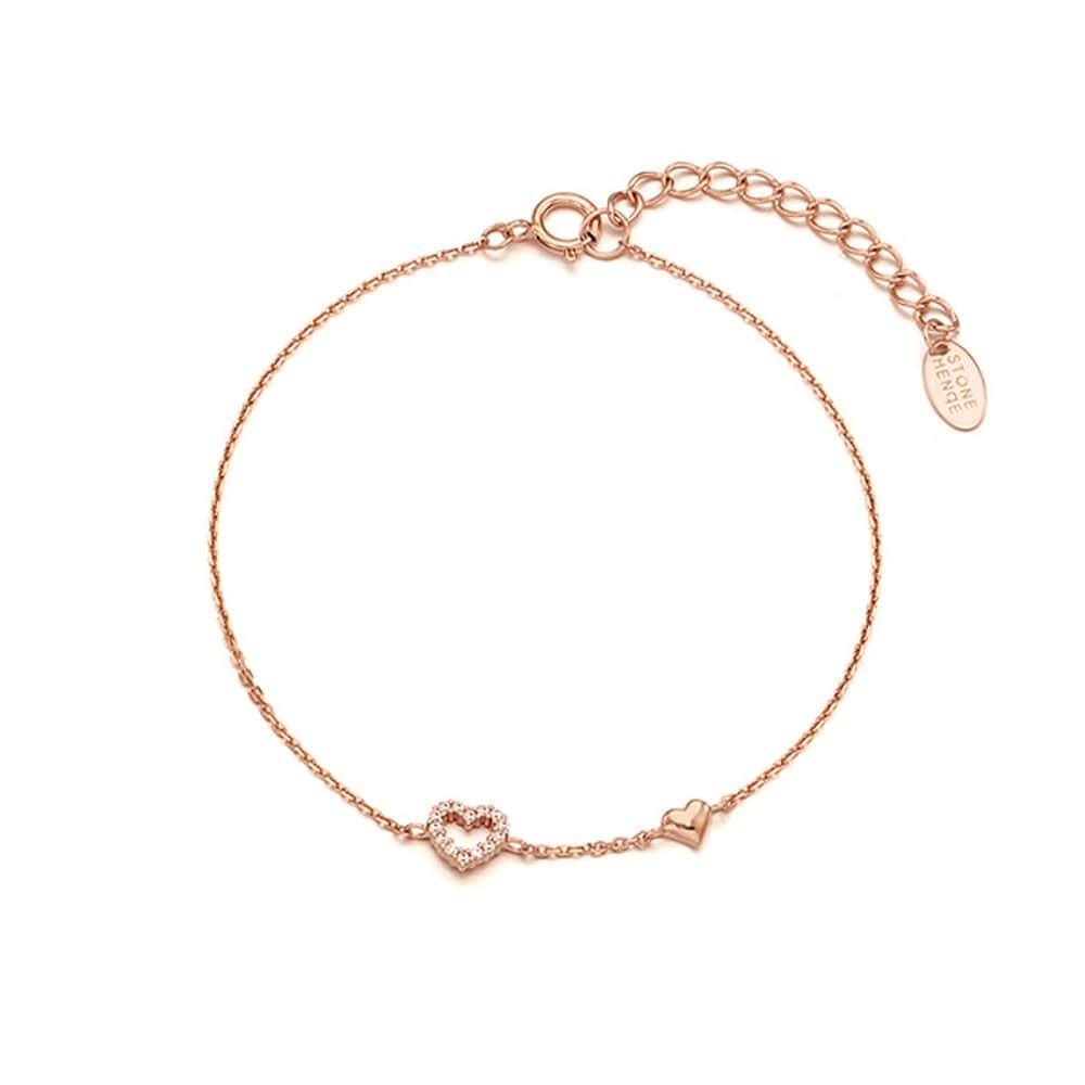 [Stonehenge] Silver Heart Bracelet Sc1777