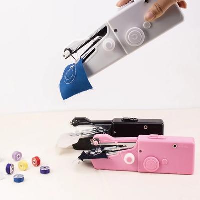 Mini macchina da cucire elettrica portatile portatile con bobina per cucito, lavoro manuale, accessori per cucire da viaggio a casa