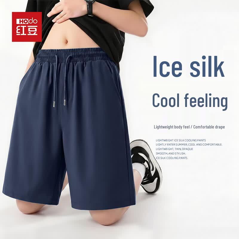 Hodo Men s Ice Silk Casual Shorts L темно-синий
