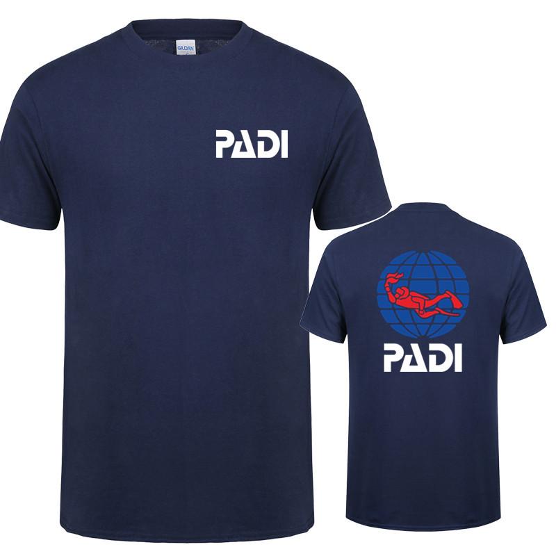 Potápěč Padi Tričko Unisex Ležérní Bavlněné Krátký Rukáv Vrcholy Lh373