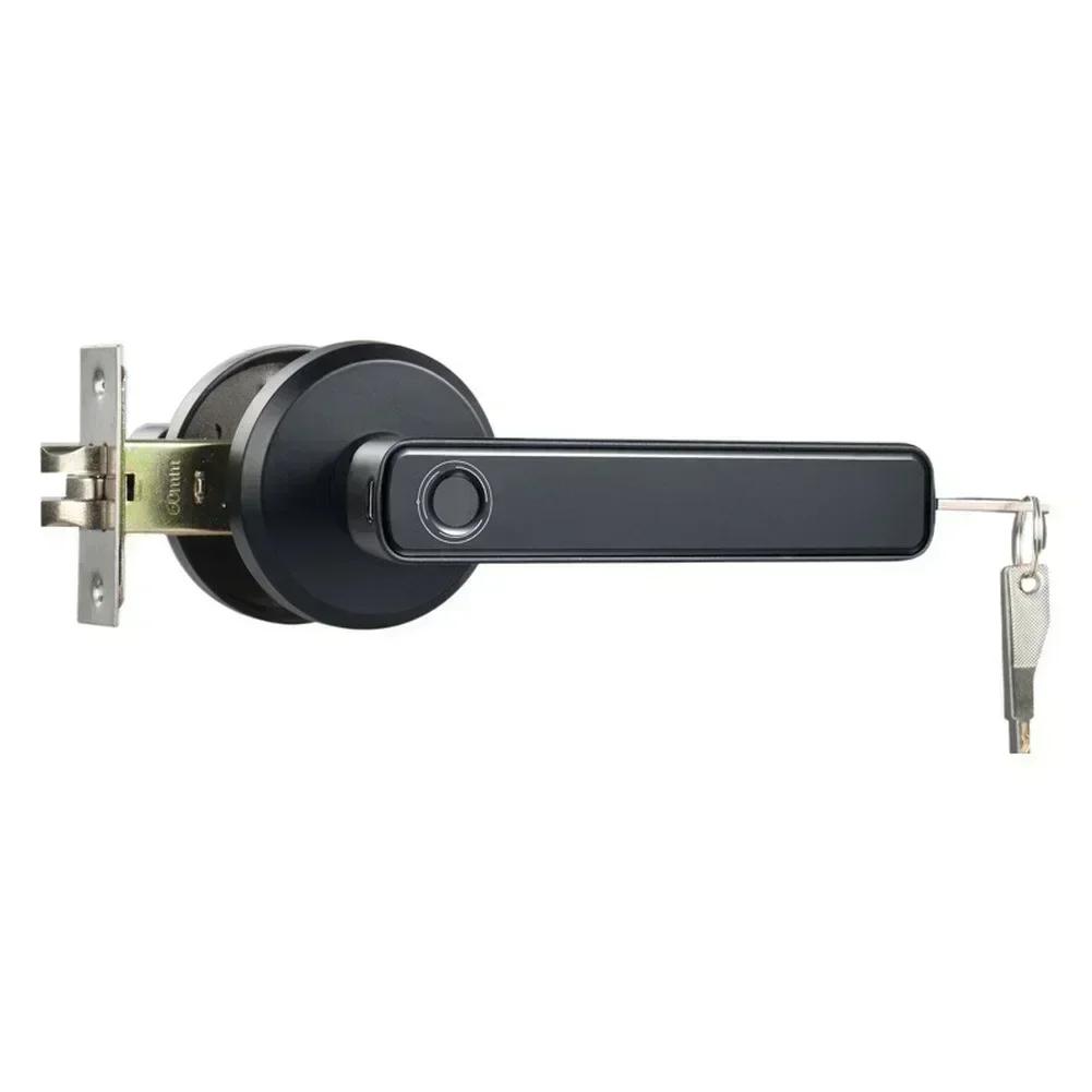 Tuyas Indoor Fingerprint Lock, Wooden Door Password Three Bar Ball Smart Door Lock Bluetooths Lock Password Handle Electric Lock China Mainland