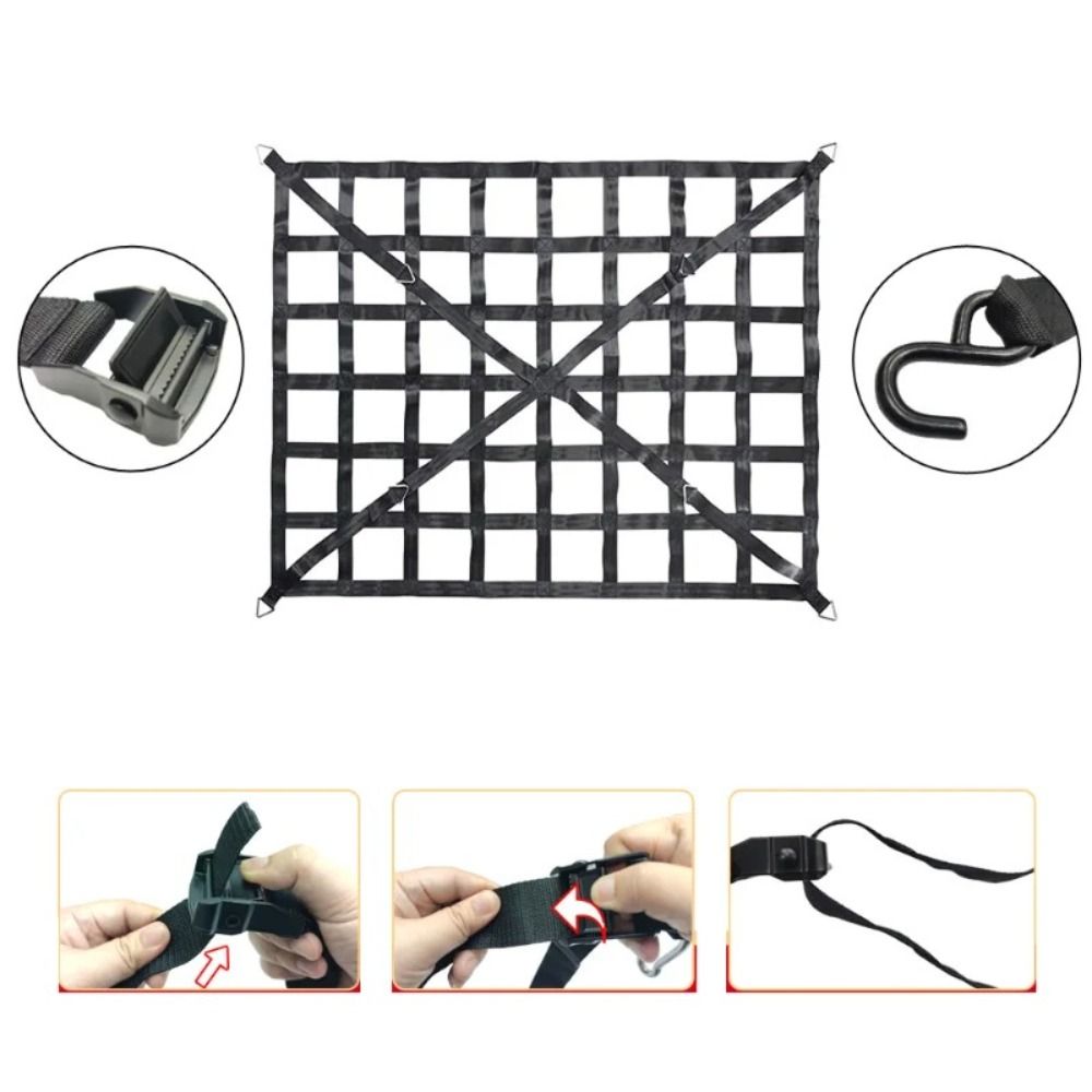 Wear Resistance Cargo Isolation Net Durable Woven Material Rear Cargo Net  Vehicle Modification