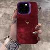 Golden Love Heart Electroplate Silver Phone Case For iPhone 17 Pro Max 16 15 14 13 12 11 Pro 17 Air 16E 7 8 Plus X XS XR Cover