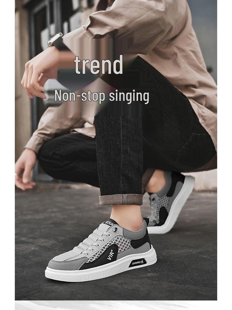 Herren Sommer Mesh Canvas Schuhe - Trendige, Atmungsaktive, Vielseitige Freizeit-Sneaker