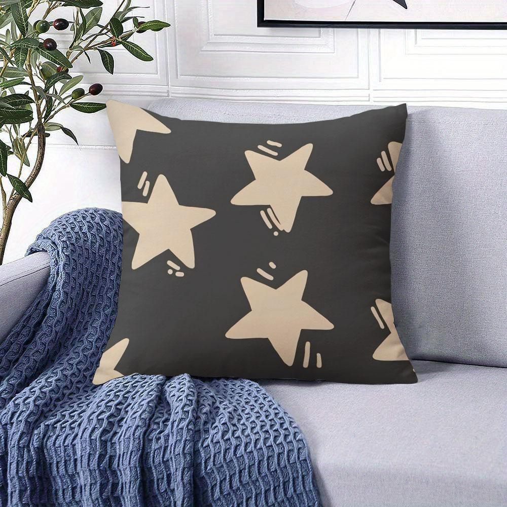 Retro Star square Jacquard Pillow Cover for Sofa Office Waist Cushion Cover Home Decorative Pillowcase