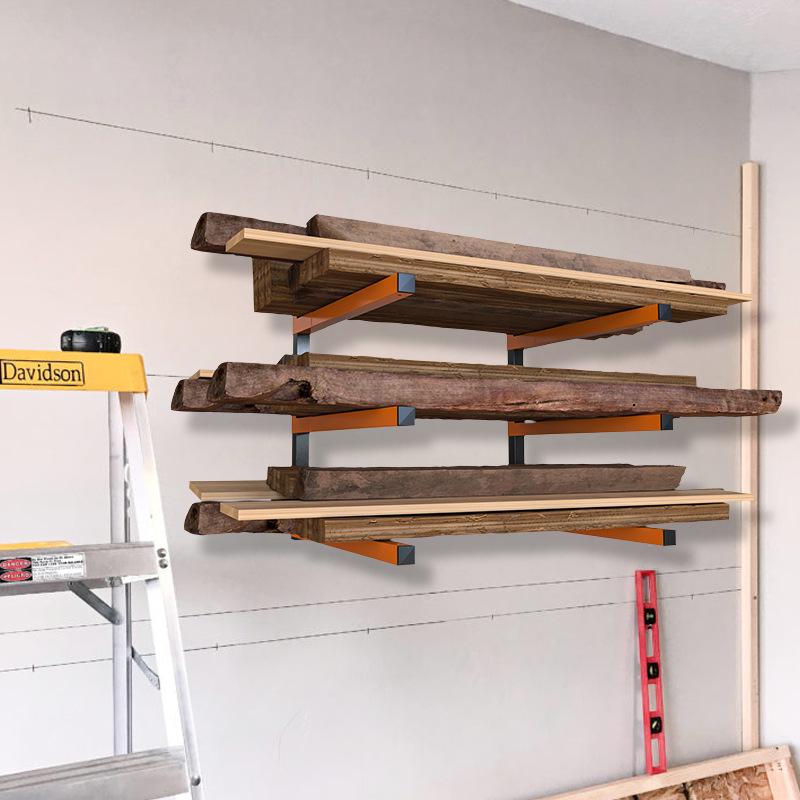 Multilayer Wall-mounted Heavy-duty Folding Firewood Storage Rack
