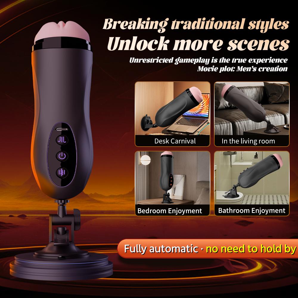 Máquinas Sexuales de Felación Copa de Masturbación Calentadora Masculina Ventosa Vagina de Bolsillo Suave Voz Sexy Vagina Realista Juguete Sexual Para Hombres