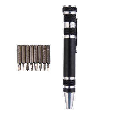 8 In 1 Aluminum Multi-Tool Screw Driver Portable Phone Repair Tool Kit Screwdriver Set Pen Style