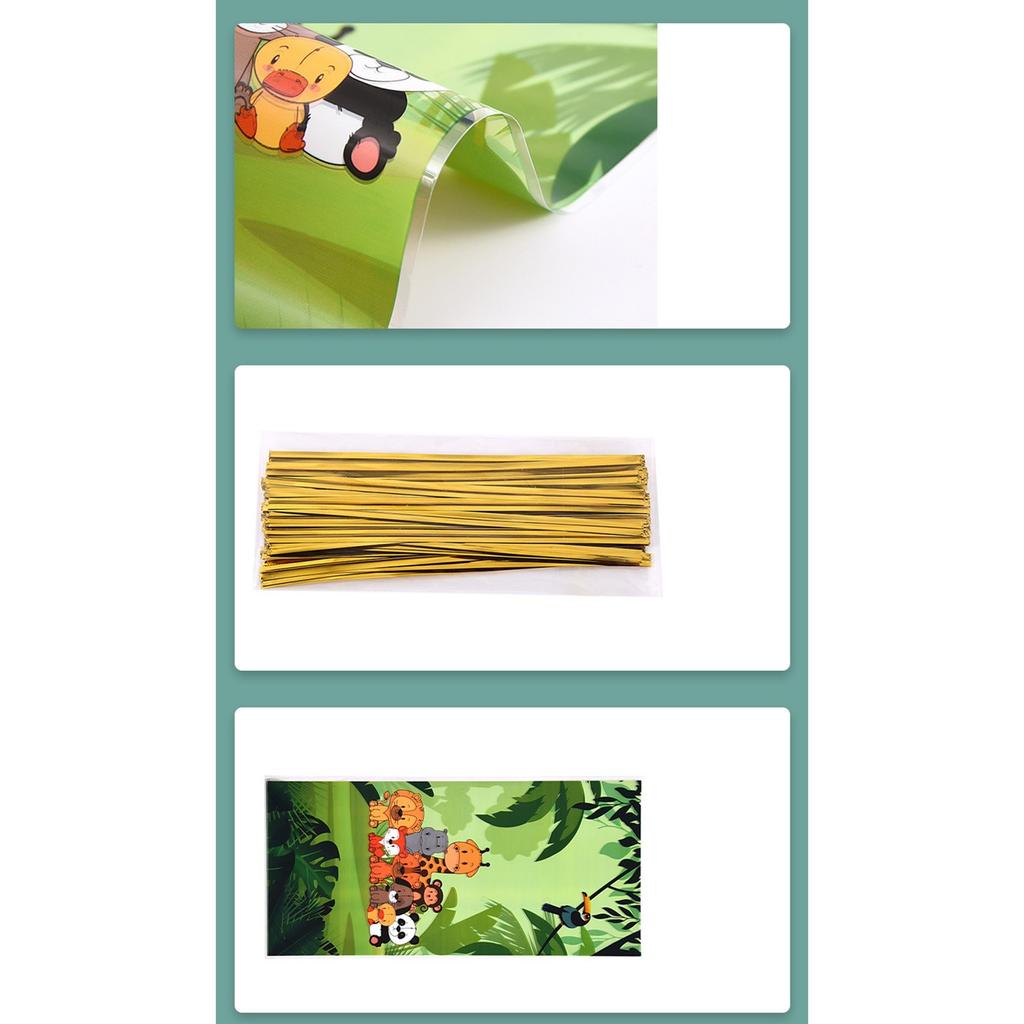 Лісовий Зоопарк Візерунок Відкрита Плоска Кишеня Мала Серія Свіжих Тварин