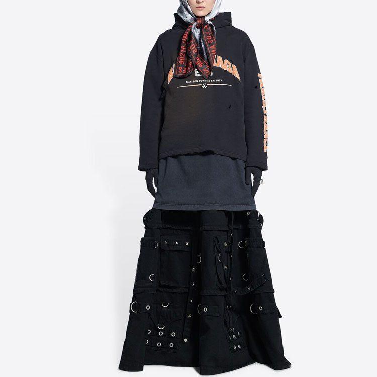 Balenciaga Sweatshirt Regular Fit Women's Black 670946TLVJ30107