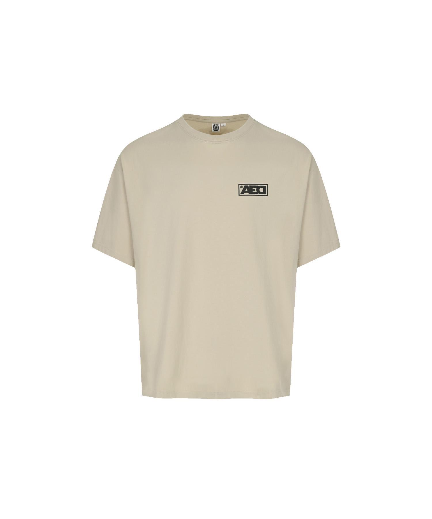 All Eyes Down Pigment Basic Logo T-Shirt (Sand) Sand/S