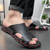 Fashion Men's  Slippers Unique Cut Out Detail Breathable SoftIdeal Outdoor Cool Rivet Accents Non Skid Bottom Chic Men's Slides