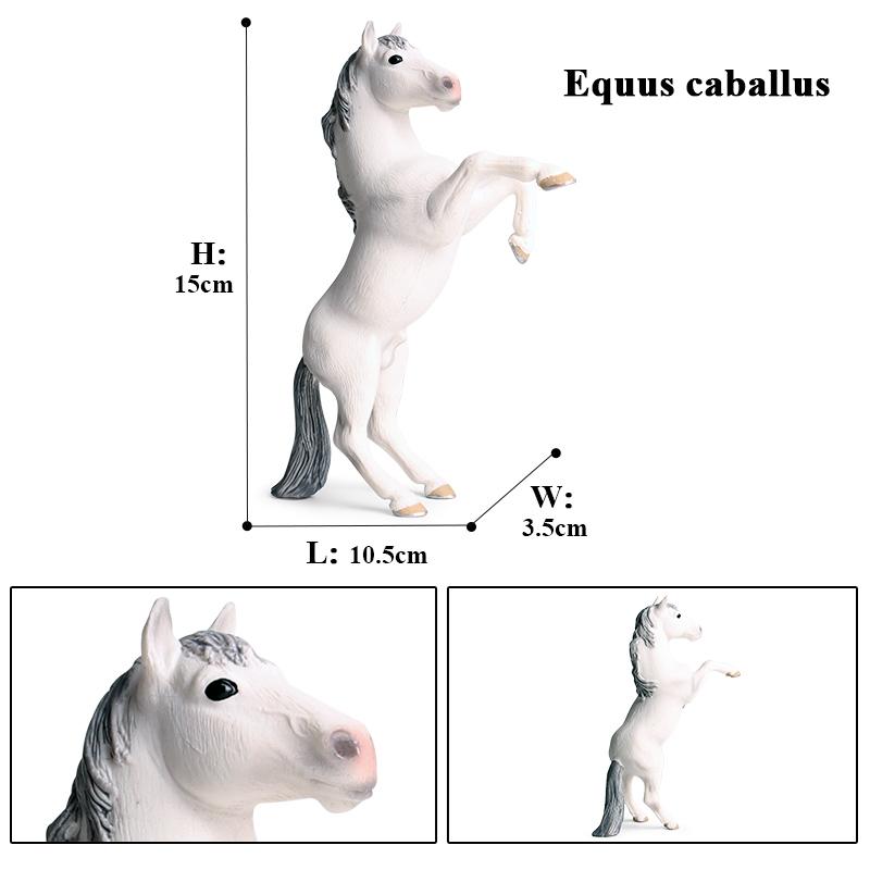 Oenux Farm Animals Steed Foal Clydesdale Arabian Horse Model Action Figures Equestrian PVC Collection Education Kid Toy Gift