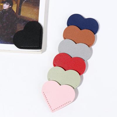 Heart-shaped Leather Bookmark Multicolor Reading Bookmarks Mini Book Page Marker  Students