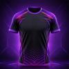 Stripe Design  Football Jersey T Shirt For  Short Sleeve Sports Training Top Quick Dry Soccer Uniform Style Summer Outdoor