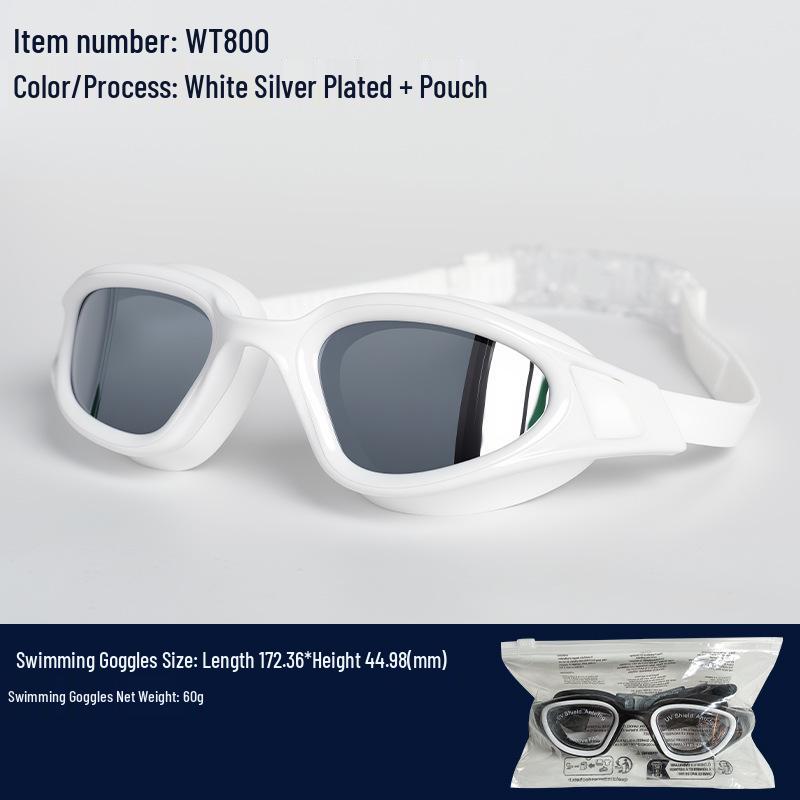 Unisex Anti-Fog High Definition Electroplated Racing Swim Goggles