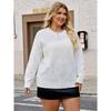 Plus-size Women's Diamond-patterned Jacquard Loose Casual Pullover Sweater