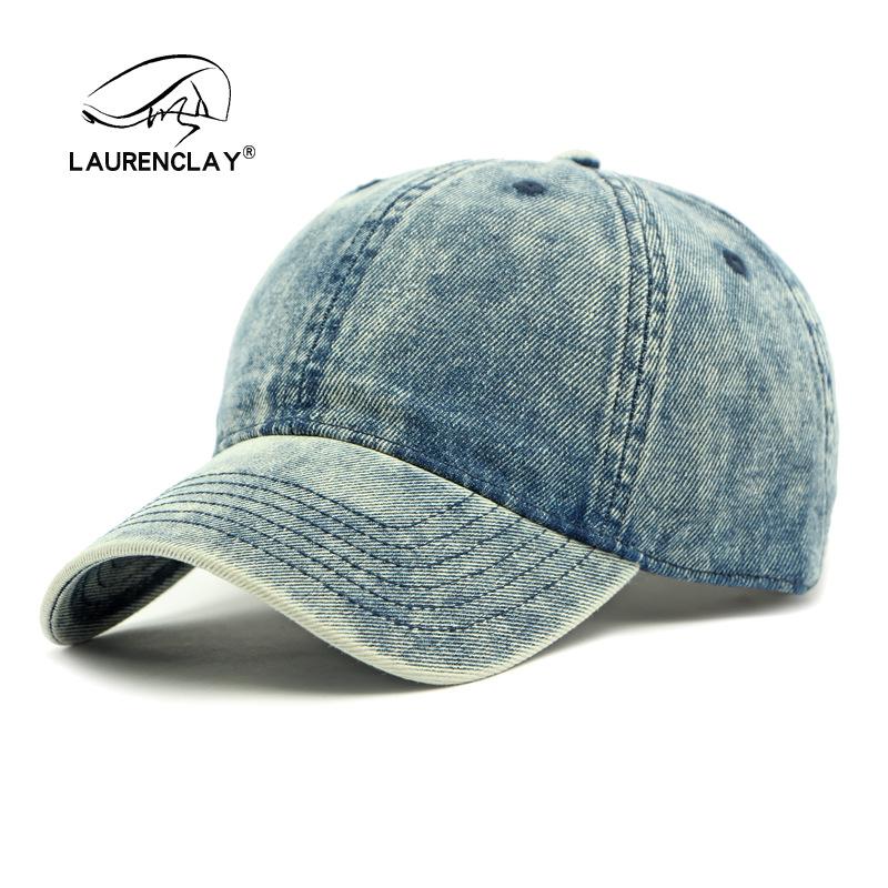 Stylish and simple light board cap women's washed denim baseball cap soft top outdoor sun hat men