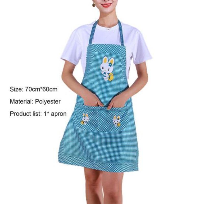 70cm Lightweight Apron Sleeveless Practical Cartoon Rabbit Household Cleaning Bib