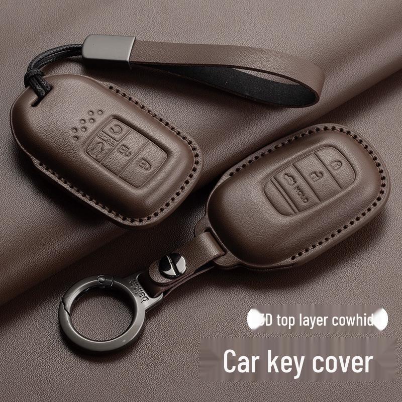 Stylish Key Cover for Honda Civic, CRV, Accord, XR-V, Crown Road, HR-V, Insight, and Haoying – Brown, Eleventh Gen.